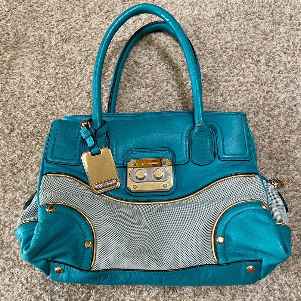 Leather and cotton bag